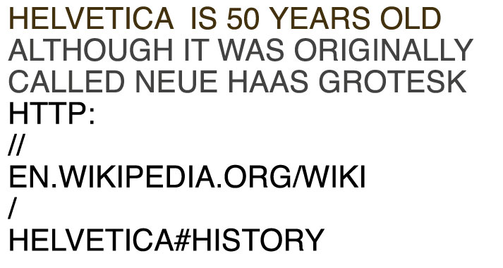 Helvetica is 50 years old