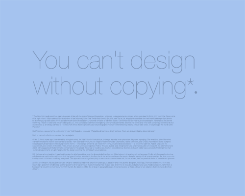 You cant design